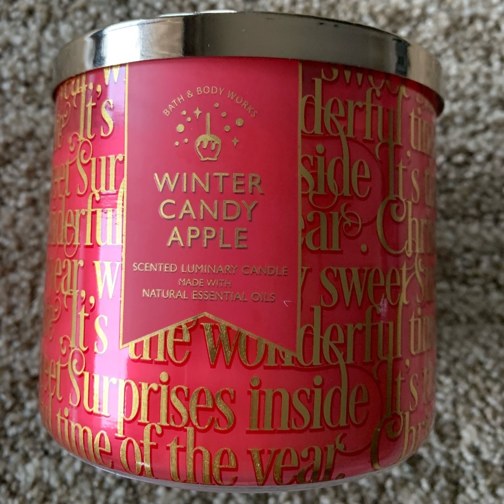 Bath and Body Works Winter Candy Apple Three Wick Candle